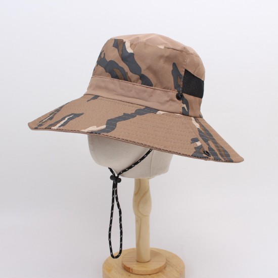 Men's bucket hat, wide-brimmed bucket hat, summer camouflage sun protection hat, outdoor hiking and fishing hat for women. Men's bucket hat, wide-brimmed bucket hat, summer camouflage sun protection hat, outdoor hiking and fishing hat for women.