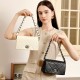 2025 summer new genuine leather women's bags, caviar pattern, Chanel-style diamond-patterned chain shoulder and crossbody bags, fashionable and versatile