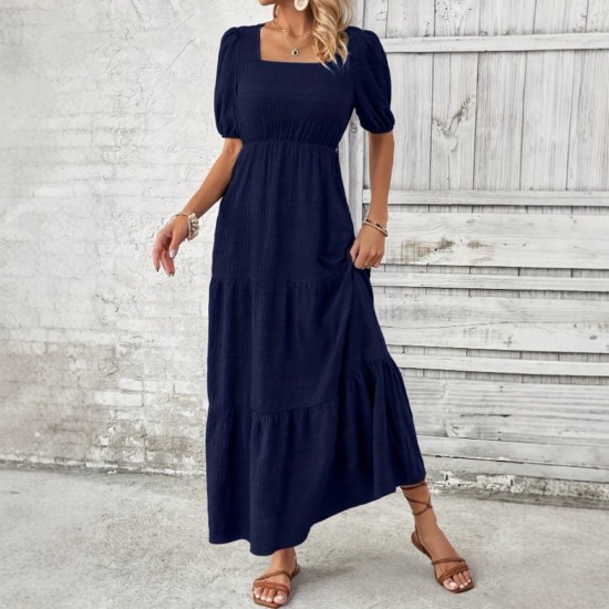 Cross-border European and American new style 2024 Summer retro style asymmetrical short skirt, sexy design, pleated and tied waist casual skirt