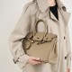 Large Litchi-Pattern Birkin Bag, Genuine Top-Grain Cowhide Handbag, Large-Capacity Kelly Bag, 2025 New Trend Large Litchi-Pattern Birkin Bag, Genuine Top-Grain Cowhide Handbag, Large-Capacity Kelly Bag, 2025 New Trend