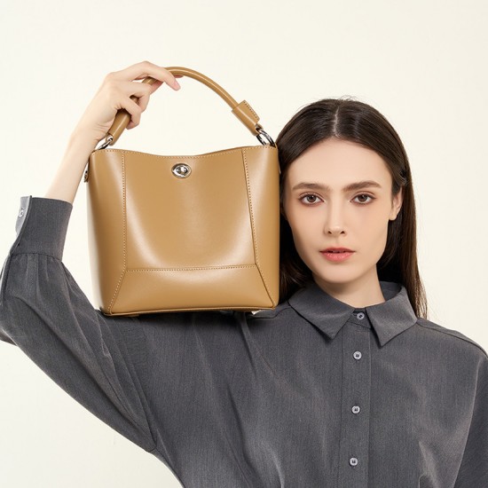 Women's handbags, 2025 new versatile genuine leather women's handbags, luxury small shoulder and crossbody saddle bag
