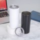 Cross-border 304 stainless steel thermos, large-capacity thermal sublimation coffee mug, outdoor car mug with transparent lid