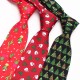 Leier new Christmas ties in stock for men and women, polyester ties in various colors.