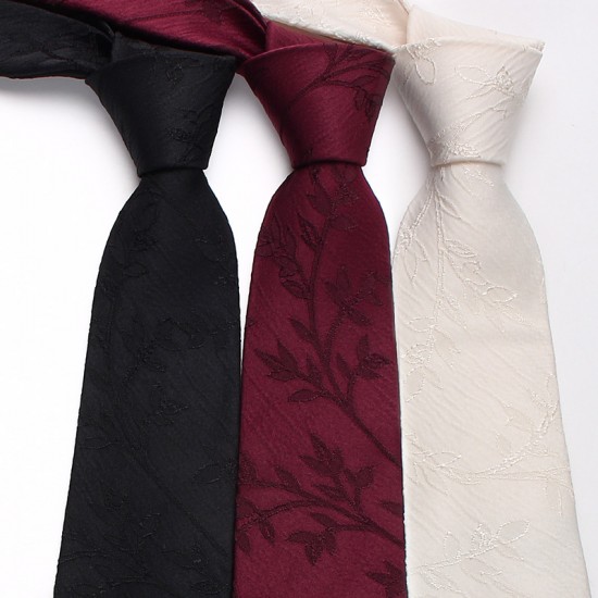 Lei'er polyester business suit ties, jacquard red series 7cm ties, new tie, manufacturer and wholesale