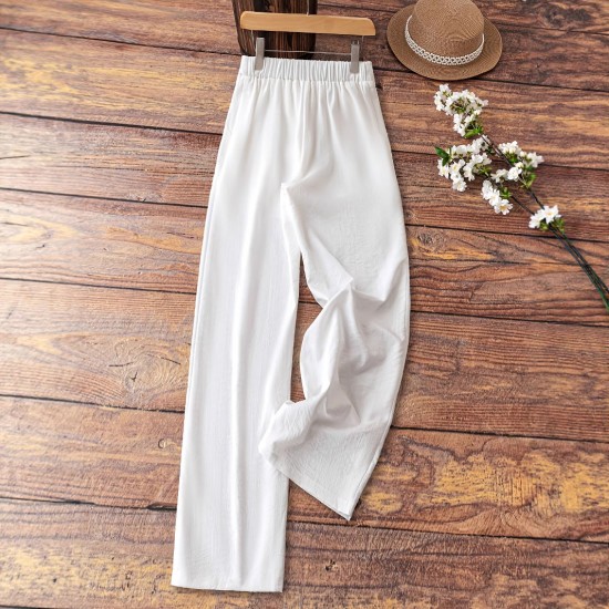 Four seasons European style women's wear new style cross-border elastic waist high-quality design sense artistic texture casual pants for women 2025 Four seasons European style women's wear new style cross-border elastic waist high-quality design sense artistic texture casual pants for women 2025