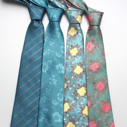 Wholesale men's 8cm business formal polyester ties, suit ties, and casual green party ties.