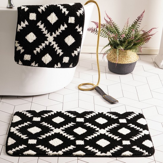 Cartoon imitation cashmere floor mats, absorbent bathroom doormats, non-slip floor mats for bathrooms Cross-border water doormats