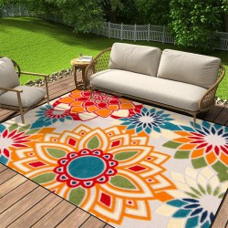 Cross-border floral pattern crystal velvet outdoor tent carpet, home living room decorative carpet, non-slip bedroom carpet.