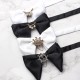 New solid color men's polyester bow tie and neck flower, casual business wedding ox-horn bow tie, wholesaler