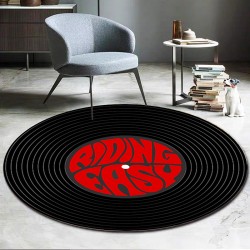 Cross-border round living room carpet. CD record creative carpet, simple chair mat, bedroom bedside mat