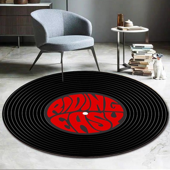 Cross-border round living room carpet. CD record creative carpet, simple chair mat, bedroom bedside mat