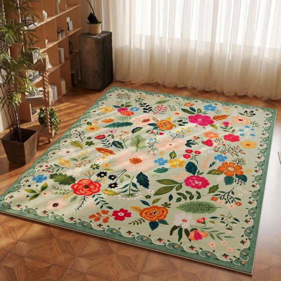 Cross-border TEMU Bohemian Decorative Rug, Living Room, Bedroom, Non-Slip, Wear-Resistant, Easy-Cleaning Coffee Table Bedside Rug