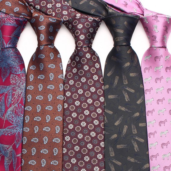 Lei'er 8cm striped formal tie, men's polyester tie in stock. Jacquard business vintage tie manufacturer