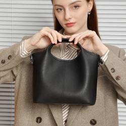 High-Quality Cowhide Half-Moon Bag, Fashionable Crescent Underarm Bag, 2025 New Genuine Leather Casual Shoulder Crossbody Bag