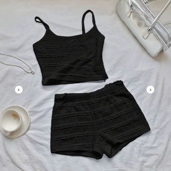 Amazon European and American women's wear 2025 Spring/Summer new style short-sleeved top, trendy sexy elastic rib T-shirt for women