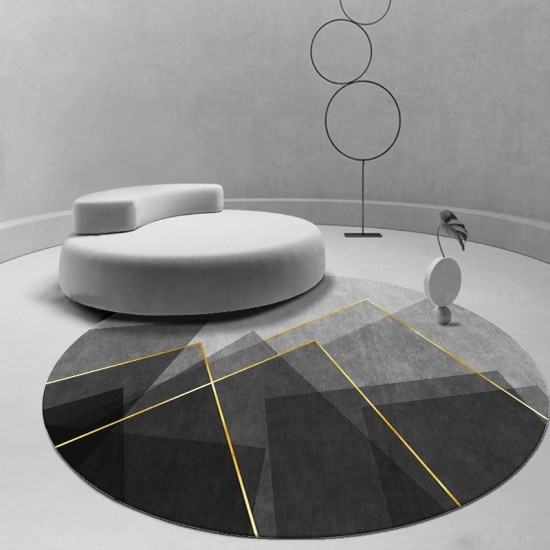 Cross-border temu simple light luxury carpets, non-slip and wear-resistant round decorative sofa cushions for the living room, easy-care rugs for the bedroom.