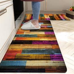 Amazon cross-border creative abstract pattern floor mats. Non-slip, oil-absorbent, and easy-care kitchen floor mat set