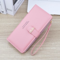 Long length wallet for women - detachable zipper, fashionable patchwork handbag, multi-card slot, large capacity leather bag, mobile phone bag