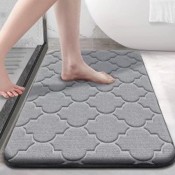 Cross-border lantern coral velvet floor mats, in stock, thickened embossed bathroom anti-slip mats, decorative doormats for bathrooms