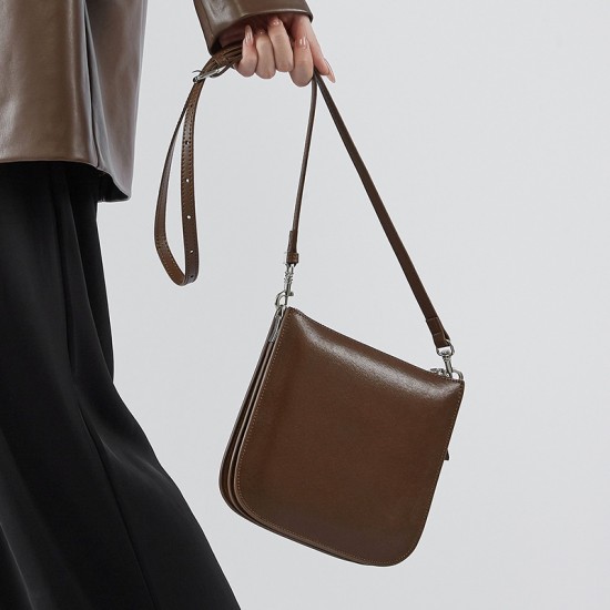 Spring/Summer new genuine leather women's bag, shoulder crossbody phone bag, women's bucket bag, small shoulder bag, underarm bag
