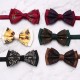 New double-stitched men's bow ties, trendy yarn-dyed jacquard suit accessories, and vintage bow ties, available for wholesale