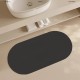 Cross-border modern minimalist solid color diatom mud carpet, absorbent and stain-resistant, household bathroom U-shaped toilet mat.