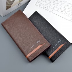 New men's wallet - long style wallet, vertical style thin soft leather wallet with multi-card slot, multi-card bag for suit bag