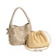 TikTok hit, new hand-woven genuine leather textured tote bag, large-capacity handbag, underarm women's bag