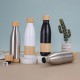 New cross-border bamboo-bottomed cola bottle, stylish and simple, 304 stainless steel vacuum insulated tumbler, bamboo lid, outdoor portable straw cup
