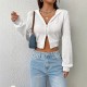 Spring and summer fashion new style women's wear knitted jacquard small cable texture top coat zipper cardigan for women 2025
