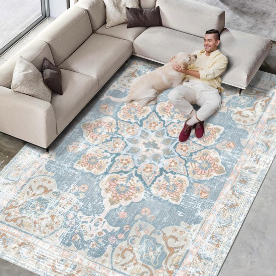 Cross-border Bohemian living room rug, retro Persian ethnic carpet mat, bedroom sofa coffee table rug Cross-border Bohemian living room rug, retro Persian ethnic carpet mat, bedroom sofa coffee table rug