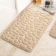 Cross-border coral fleece embossed stone bathroom mat, pebble absorbent, non-slip doormat, stock and dropshipping