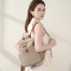 Oxford cloth and cowhide multi-compartment storage backpack, large capacity, splash-proof, versatile lightweight women's bag