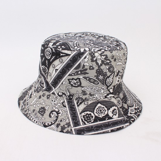 Cross-border Digital Printed Bucket Hat, Outdoor Sun Protection Sun Protection Bucket Hat, Versatile Reversible Ethnic Style Sun Hat Cross-border Digital Printed Bucket Hat, Outdoor Sun Protection Sun Protection Bucket Hat, Versatile Reversible Ethnic Style Sun Hat