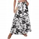 Four seasons fashion drawstring pleated long pants 2025 new style European and American women's wear romantic print resort style casual pants for women