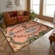 Cross-border American abstract carpet, non-slip, stain-resistant, wear-resistant, and easy-care bedside blanket for the living room, in stock.