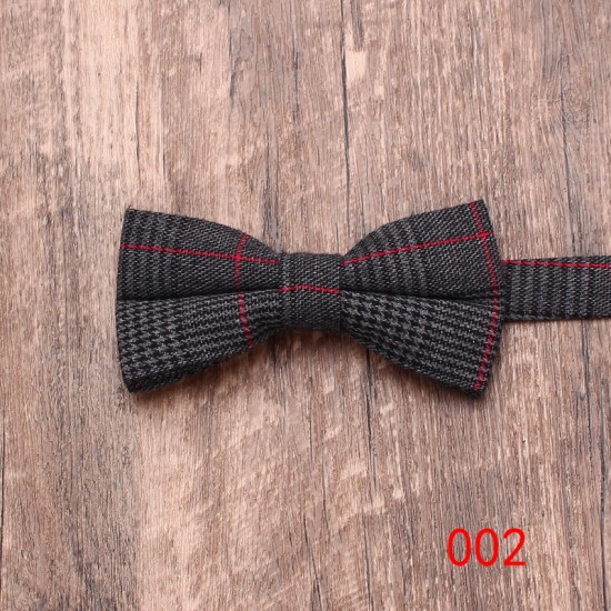 Striped groomsmen bow ties for men, Korean-style cotton printed bow ties for weddings, formal business casual bow ties