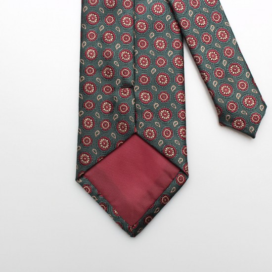 Wholesale men's 8cm business formal polyester ties, suit ties, and casual green party ties.