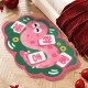 Year of the Snake bedside rug, bedroom, Spring Festival decoration, cartoon-style plush non-slip strip floor mat.
