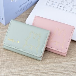 New men's wallet - short style wallet, zipper multi-card slot wallet, patch color men's youth horizontal style soft leather wallet