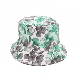 Spring/Summer styles Bucket hat with digital leaf print, travel art bucket hat, reversible visor, foldable sun hat