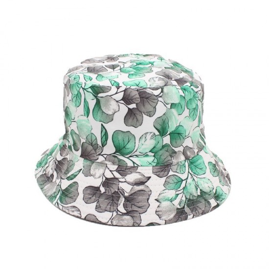 Spring/Summer styles Bucket hat with digital leaf print, travel art bucket hat, reversible visor, foldable sun hat Spring/Summer styles Bucket hat with digital leaf print, travel art bucket hat, reversible visor, foldable sun hat