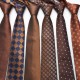 Men's polyester yarn-dyed casual tie 8cm, brown series, casual and versatile shirt tie, in stock for wholesale.