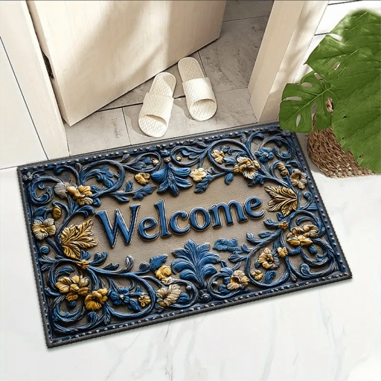 Temu labelled retro entrance doormats, absorbent, non-slip, easy-care entryway mats, cross-border supply