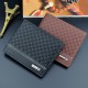 New style men's purse - short length, multi-card slot fashionable simple money clip, young man, thin soft leather bag with horizontal print, zero wallet
