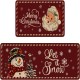 Cross-border TEMU Christmas long kitchen mats, non-slip, stain-resistant, easy-care, two-piece set, in stock.