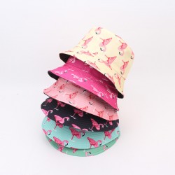 Spring/Summer outdoor beach vacation style coconut palm pattern bucket hat, versatile reversible bucket hat, sun protection