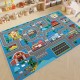 Cartoon children's parking lot patterned play rug, living room decorative rug, bedroom bedside blanket, in stock for dropshipping