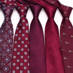 Burnous retro ties for men, grooms, weddings, and weddings. Yarn-dyed polyester business tie manufacturer.