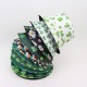 A versatile bucket hat with Irish trefoil print, a stylish, reversible sun protection hat for women.